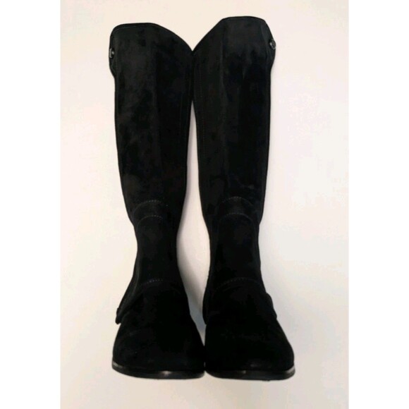 Tory Burch Milburn Convertible Chelsea Knee High Suede Leather Riding Boot Sz 7M - Picture 3 of 16